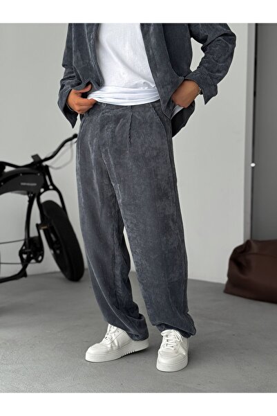 BYBASICMAN Smoked Velvet Baggy Pants Tw-7016