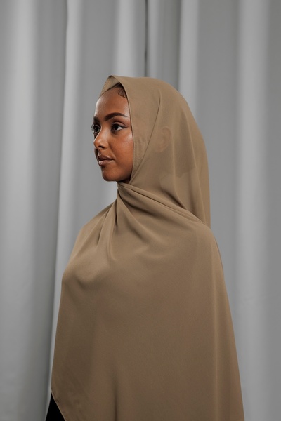 Ophelia Caramel chiffon shawl by