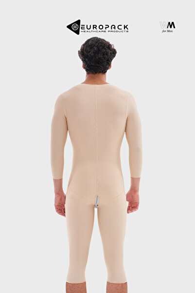 EUROPACK Lp-341 Postoperative Compression Corset Jumpsuit – Corset with Sleeves and Below Knee Length