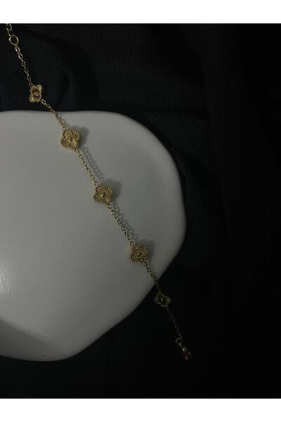 Agua Jewelry Çelik Yonca Bileklik