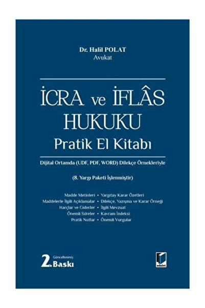 Adalet Yayınevi İcra ve İflas Hukuku Pratik El Kitabı/ÖZEL BASKILI KRAFT DEFT...