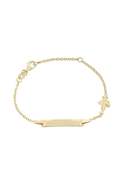 Bijuteria SORELLY Bratara Aur 14k Copii Placuta si Avion