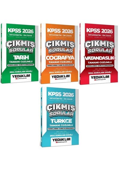 Anla Kazan Yayınları Yediiklim 2026 KPSS Lise Ortaöğretim Ön Lisans Tarih + C...