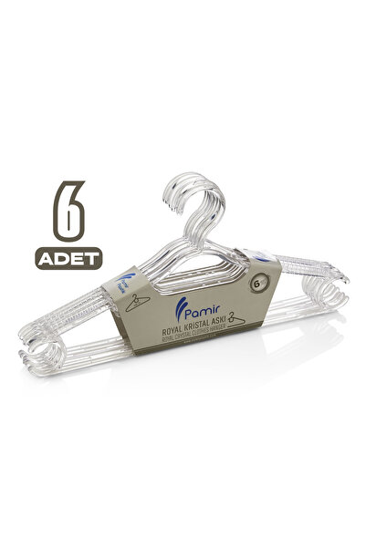 Pamir Plastik 6 Adet Royal Kristal Askı Elbise Askısı