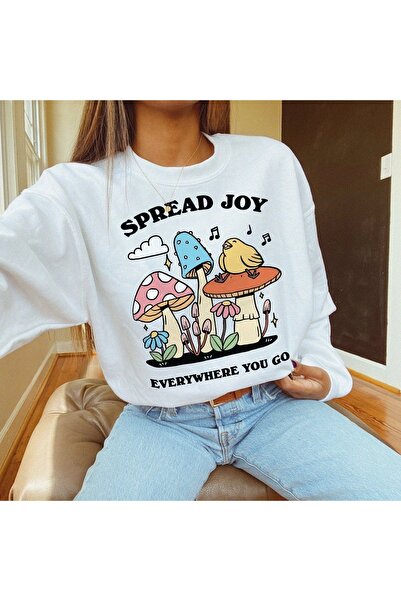 Jose Clothing Hanorac imprimat cu mânecă lungă, cu croială supradimensionată ...