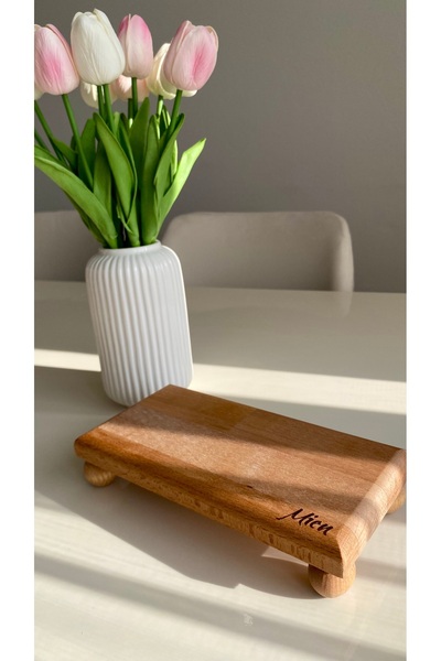 BABALE Mien Wooden Oil Pot Stand with Wooden Base / Presentation Stand