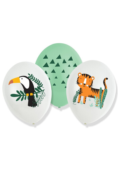 Disney Set of 6 Latex Balloons, Multicolor, 27.5 cm, Safari