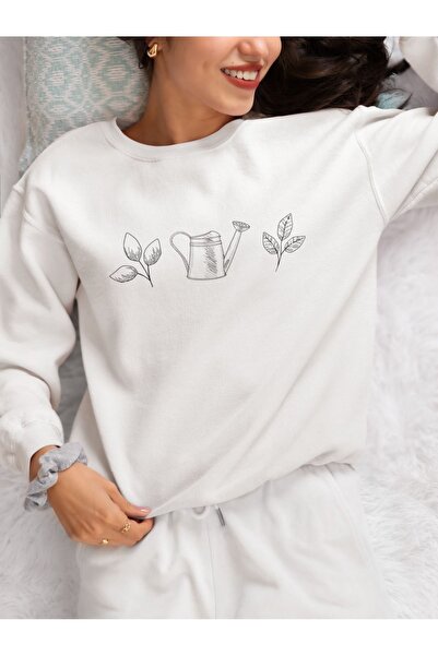 Jose Clothing Hanorac imprimat cu mânecă lungă, cu croială supradimensionată ...