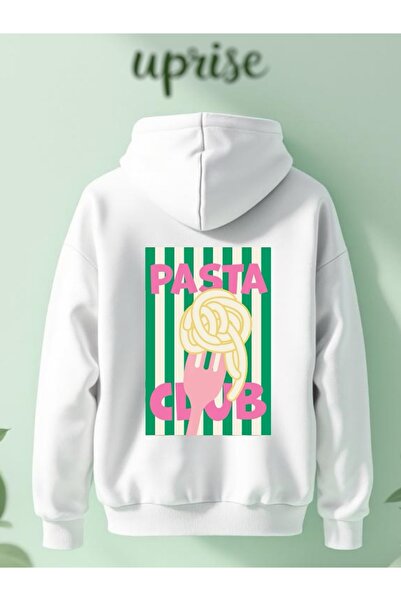 Vordevia Hanorac Pasta Club cu imprimeu Cotton 3 Thread O supradimensionat