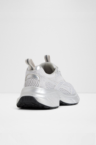 Aldo Powerplay - Women's Silver Lace-Up Sneaker