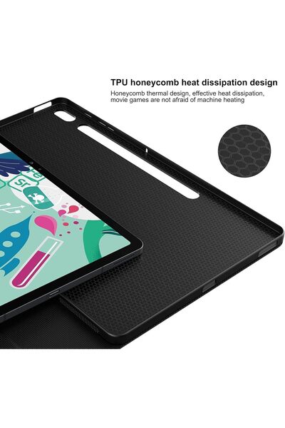 Generic New Case Compatible for Galaxy Tab S7 FE Keyboard Case 12.4" 2021, Wireless Detachable Keyboard + Fo