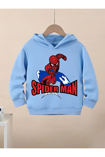 oneagılyazı Iarna cu glugă Swea tricou , Copilul Omul Păianjen cu imprimeu