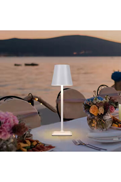 INNOVIX LED Table Lamp, Touch Control, Rechargeable, Dimmable, Indoor & Outdoor Use, White