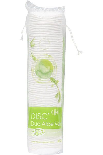Carrefour Dischete demachiante Duo Aloe Vera 70 bucati