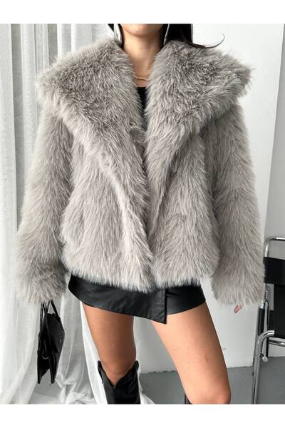 LOBOLIC Women's Soft Touch Lined Oversize Premium Fur Coat