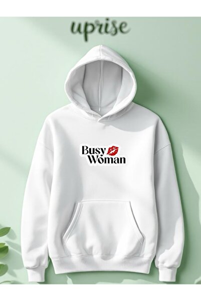 Vordevia Hanorac Busy Woman cu imprimeu din bumbac cu supradimensionat fire O