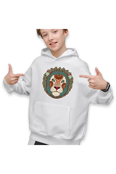 OEM Hanorac Copii Baieti Leu Zodiac Horoscop Leo Mandala Astrologie