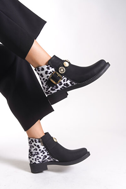 Riccon Vynorela Kadın Bot 0012402 Siyah Beyaz