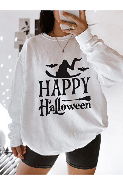 Jose Clothing سويت شيرت مطبوع بأكمام طويلة وقصة كبيرة الحجم