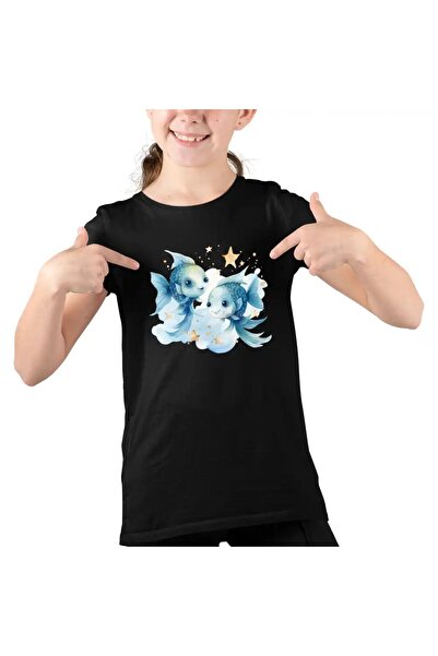 OEM Kids Girls T-Shirt Pisces Baby Zodiac Horoscope Pisces Astrology