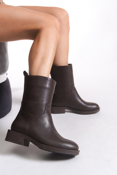 Riccon Elalynth Women's Short Boots 00128835 Brown Skin