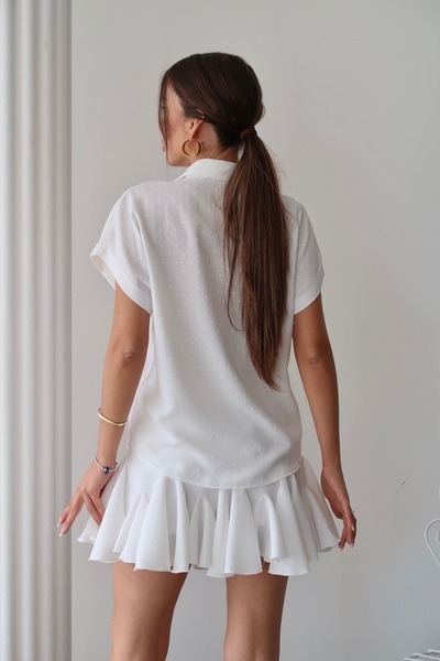 Swass Mini Skirt with Shorts White