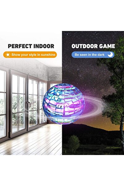 Generic New Flying Orb Ball - Hand-Controlled Hover Spinner Toy (Red)