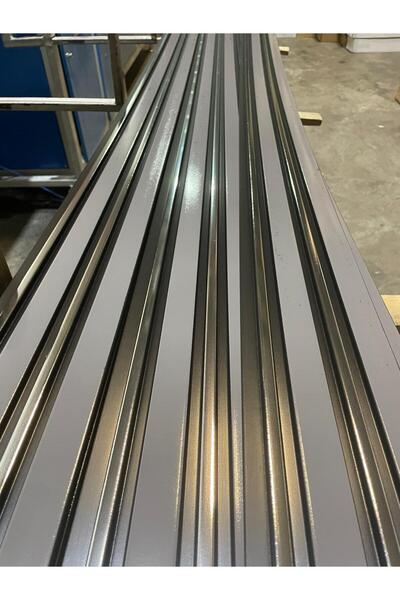 EKSELANS DEKORASYON Lambiri ( 5 Adet 12x280 Cm) Antrasit Gümüş Model Ev, Ofis...