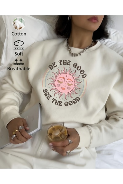 Jose Clothing Premium majica sa širokim krojem, dugim rukavima i printom