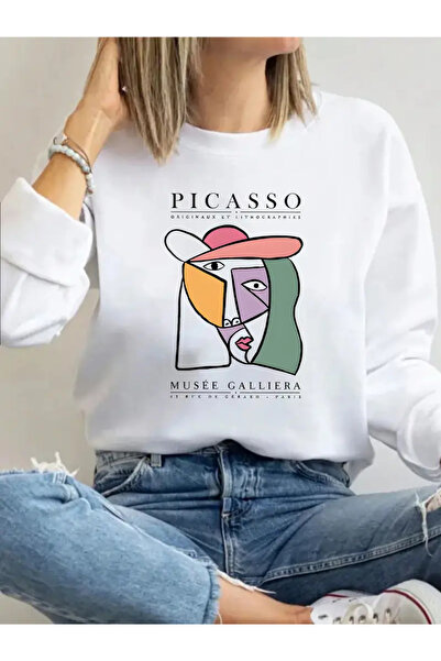 Aether سويت شيرت مطبوع بأكمام طويلة وقصة كبيرة الحجم