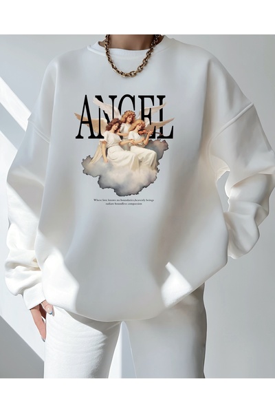 Bengi Clothing Premium Oversize Cut Long Sleeve Printed Sweatshirt