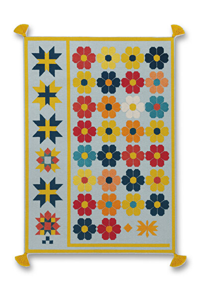 Rugs Modern Halı MOSSO Μοντέρνο Διακοσμητικό Χαλί με Φούντες και Πολύχρωμο Φλ...