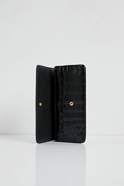 Arma Life Women's Embossed Patterned Faux Leather Black Handbag