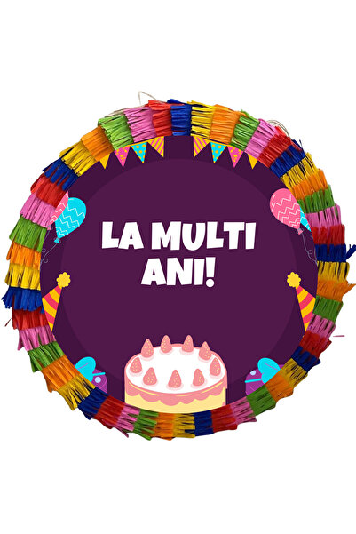 OEM Pinata petrecere copii, Jumbo XXL 35 cm, cu mesaj Happy Birthday, pentru ...