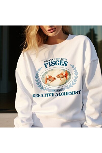 Jose Clothing سويت شيرت مطبوع بأكمام طويلة وقصة كبيرة الحجم