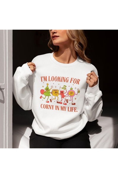 Aether سويت شيرت مطبوع بأكمام طويلة وقصة كبيرة الحجم