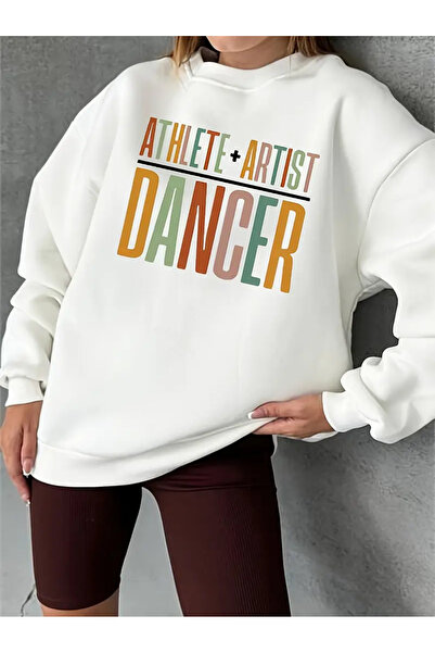 Jose Clothing سويت شيرت مطبوع بأكمام طويلة وقصة كبيرة الحجم