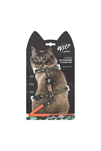 M-PETS Wild Jungle Cat Chest Collar Set