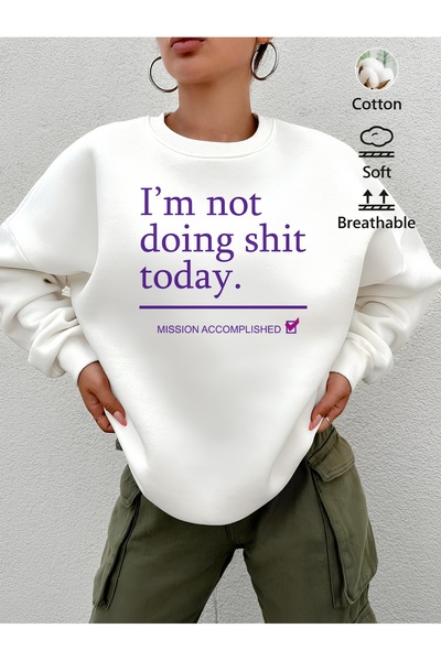 Bengi Clothing Premium Oversize Cut Long Sleeve Printed Sweatshirt