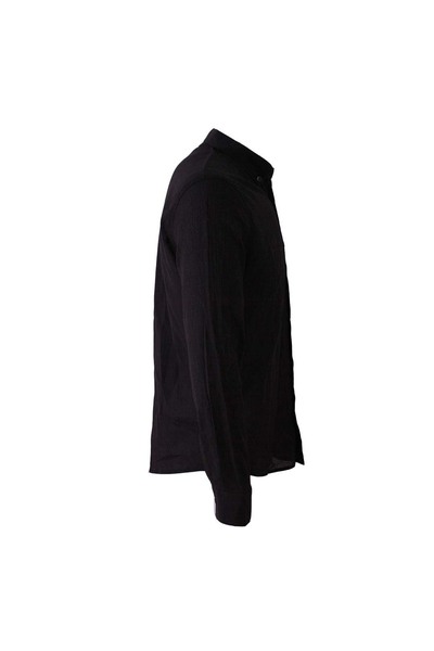 trender Crinkle Black Men's Shirt 12-7874