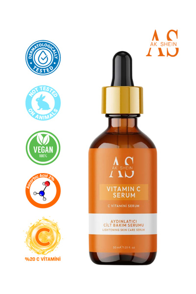 Ak Shein Vitamin C Serum Anti-Blemish Skin Brightening and Tone Equalizer 30 ml (20% Pure Vitamin C)