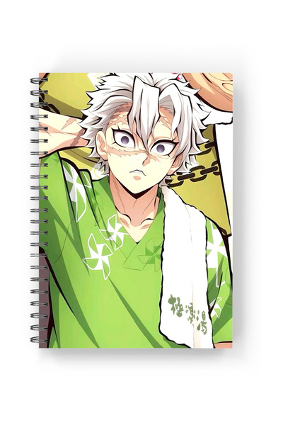 nihonwosekai Demon Slayer Sanemi A5 Size Spiral Notebook 50 Sheets