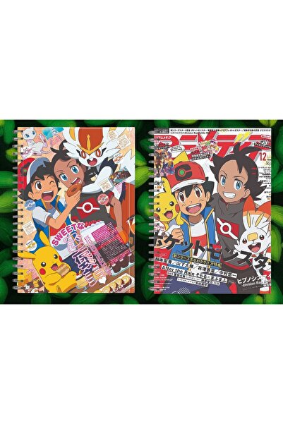 nihonwosekai 2 Pcs Pokemon Anime A5 Size Spiral Notebook 50 Sheets Pikachu