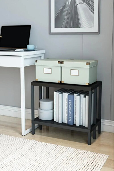 SevenHouse ROMA 2 Raflı Plastik Kitaplık, 2 Raflı Dekoratif Kitaplık, 2 Katlı...