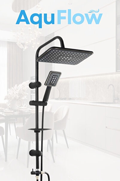 AquFlow Modern Siyah Robot Duş Seti,siyah,kaliteli Duş Takımı,yağmurlama Tepe...