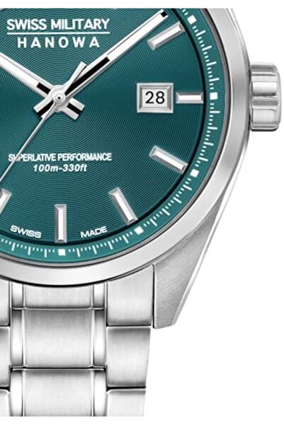 SWISS MILITARY HANOWA Pioneer Men's Watch 41 mm Diameter with Stainless Steel Strap and Sapphire Gla