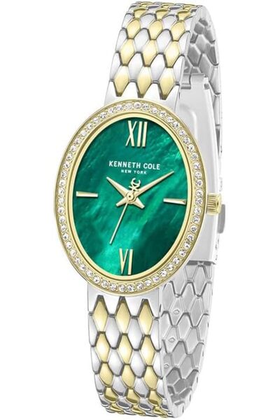 Kenneth Cole New York Upper East Side Women's 25mm Quartz Watch with Green Mother-of-pearl Dial & Si