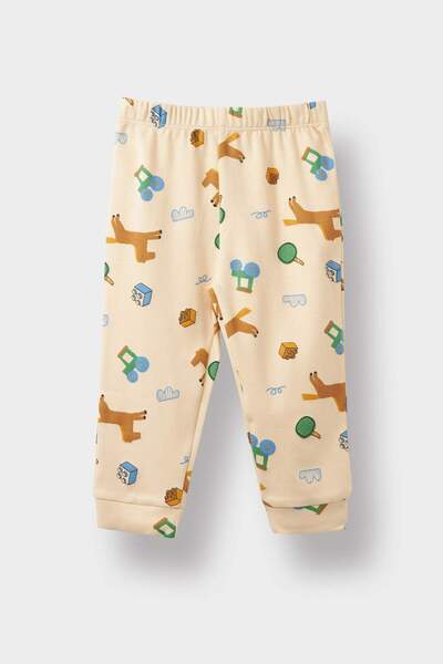 DeFacto Baby Boy Pajamas Set Patterned Long Sleeve Top Long Bottom F0531A525Au