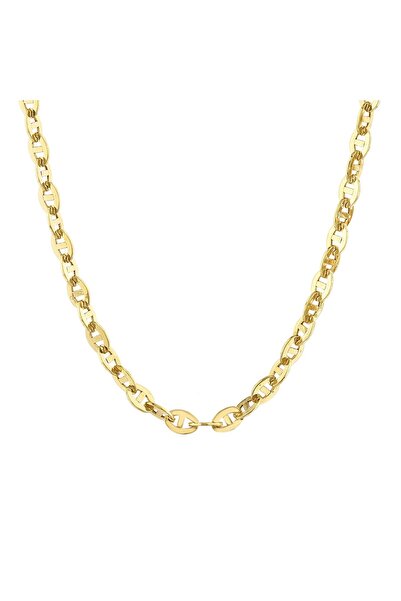 Cenova Jewelry 14 Ayar Altın Mariner Model Zincir Kadın Kolye