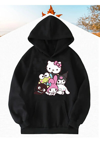 LEXPERTS GRUP سويت شيرت بقلنسوة مطبوع عليه رسوم كرتونية من Catoon